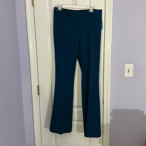 NWT Tahari teal low ride flare dress pants